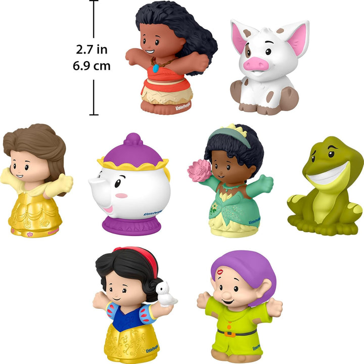 Little People Toddler Toys Disney Princess Story Duos 8-Piece Figure Set for Pretend Play Kids Ages 18+ Months