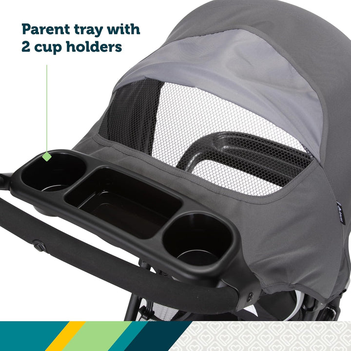 Smooth Ride Travel System Stroller and Car Seat Onboard™ FLX - Efficient Infant Car Seat Stroller and Infant Car Seat and Stroller Combo, Monument
