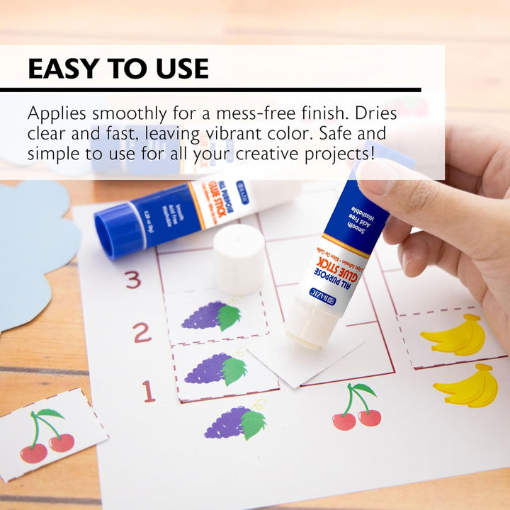 BAZIC Premium Glue Stick 8G/0.28 Oz.,White Glue Sticks, Multi-Purpose Acid Free, for Photos Paper Art Craft at School Home Office (4/Pack), 1-Pack