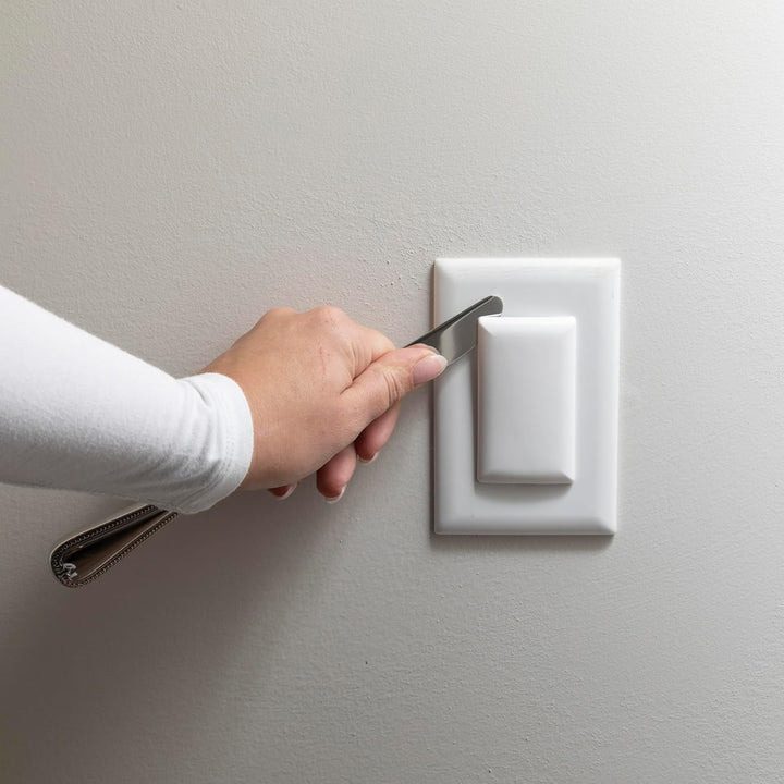 Safety Stayput Double Outlet Plug Cover - One Plug Covers Both Outlets! Secure Fit and Beveled Edges Prevent Small Fingers from Removing unlike Other Products| Fits All Outlets | 6 Pack | White