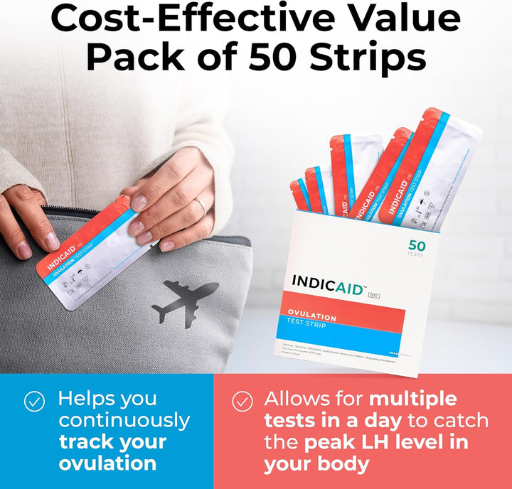 Ovulation Test Strips 50 Pack – Rapid Results in 5 Minutes - Ovulation Tests for Women - Accurate Fertility Test - Ideal Ovulation Predictor Kit for Easy Home Testing