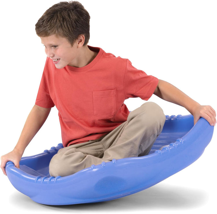 Rock and Spin Sensory XL Wobble Disk Climbing Dome for Toddlers and Kids Rocking and Climbing, Indoor/Outdoor Periwinkle Blue, 1 Pack, Ages 2-12 Years