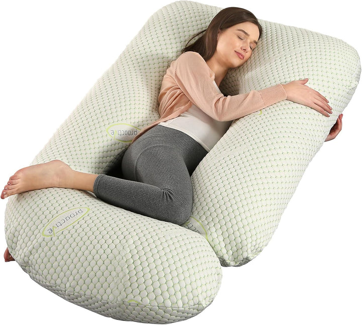 Pregnancy Pillow for Sleeping,Full Body Maternity Pillow with Removable Washable Cover,Support for Back,Hips,Legs,Belly for Pregnant Women