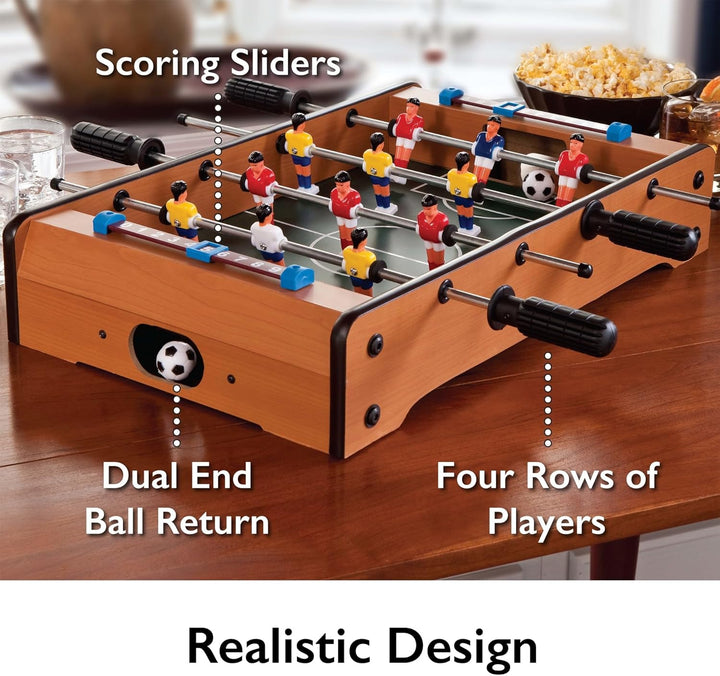 Mainstreet Classics 20-Inch Table Top Foosball/Soccer Game, Brown