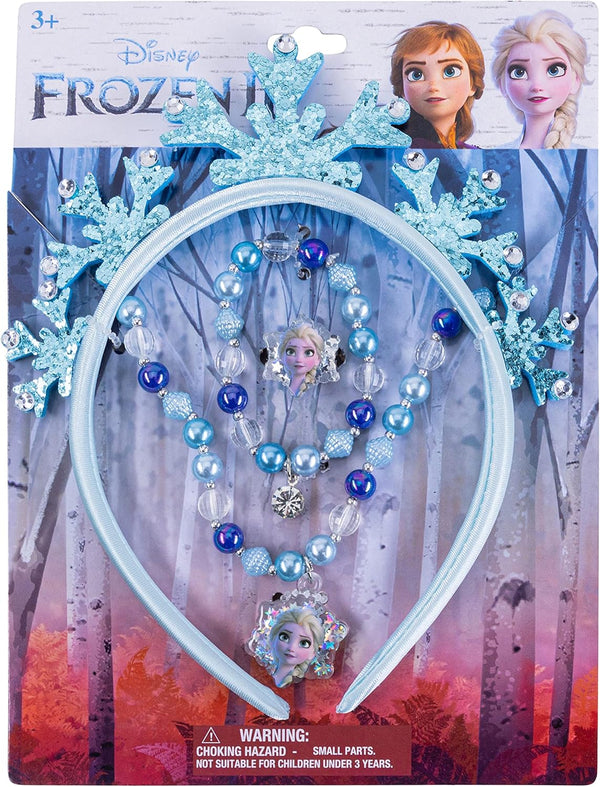 Frozen Princess Dress up Accessory Set - Jewelry Set - Princess Elsa Tiara Set - Giftable Box - Birthday Gifts for Girls - Holidays Gift - Girl Toys Dress up Kit - Ages 3+