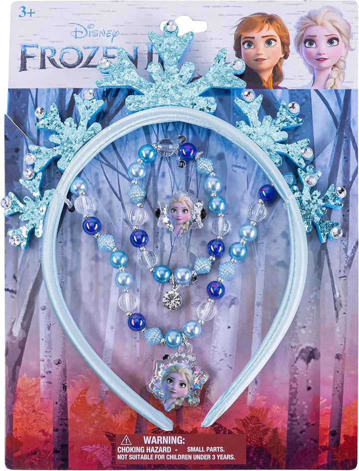 Frozen Princess Dress up Accessory Set - Jewelry Set - Princess Elsa Tiara Set - Giftable Box - Birthday Gifts for Girls - Holidays Gift - Girl Toys Dress up Kit - Ages 3+
