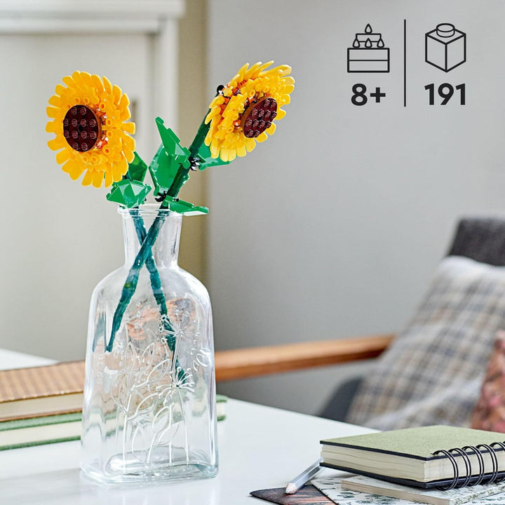 Sunflowers Building Toy for Kids, Girls and Boys Ages 8+ - Artificial Sunflowers for Home Decor and Display - Birthday Gift Idea for Lovers of Plants & Flowers - 40524