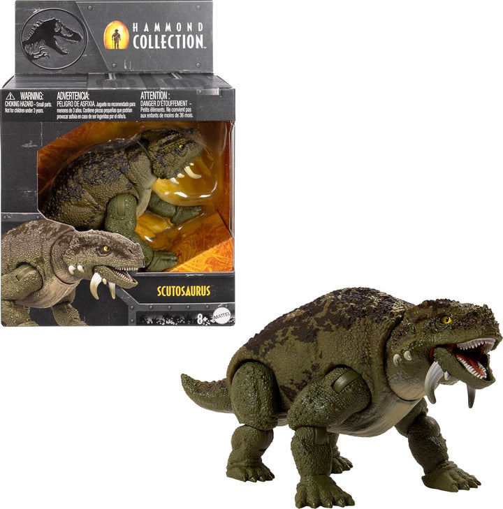 Jurassic World Hammond Collection Allosaurus Dinosaur Action Figure, Premium Movie Design, Glass Eyes & Wired Tail, 19 Points of Articulation