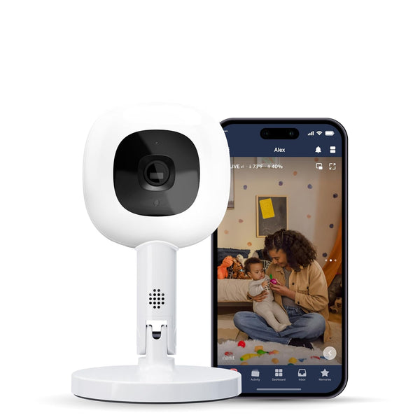 Pro Smart Baby Monitor & Flex Stand - 1080P Wi-Fi Video Camera, Sensor-Free Sleep & Breathing Motion Tracker, 2-Way Audio, Sound/Motion/Cry Notifications, Night Vision, and Breathing Band
