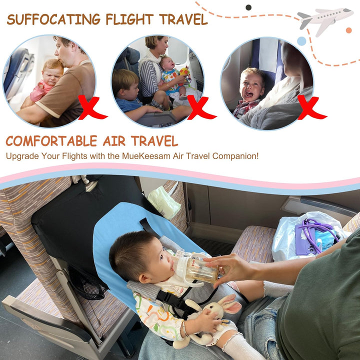 Baby Airplane Bed, Baby Travel Essentials for Flying, Portable Plane Seat Foot Rest Extender Must Haves for Infants up to 8 Months or 26 In