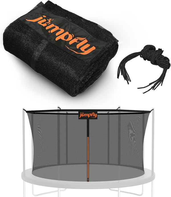 10/12/14FT Trampoline Net(Net Only),Trampoline Replacement Safety Enclosure,Fit for 8/6 Poles round Frame Trampoline,Breathable&Weather-Resistant Trampoline Accessories with Adjustable Straps