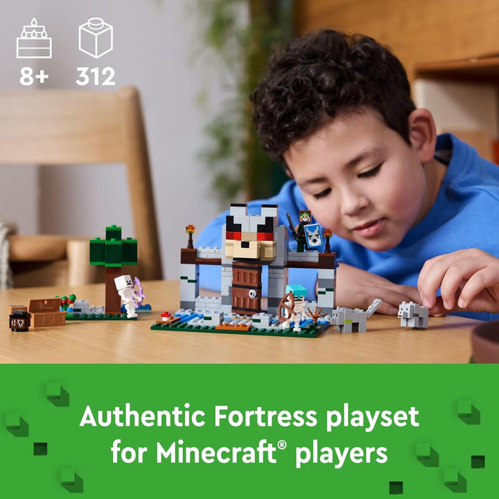 Minecraft the Wolf Stronghold Fortress Playset, Video Game Toy for Boys and Girls, Action Packed Castle Building Set with Minecraft Minifigures, Minecraft Toy Gift for Kids Ages 8 and Up, 21261