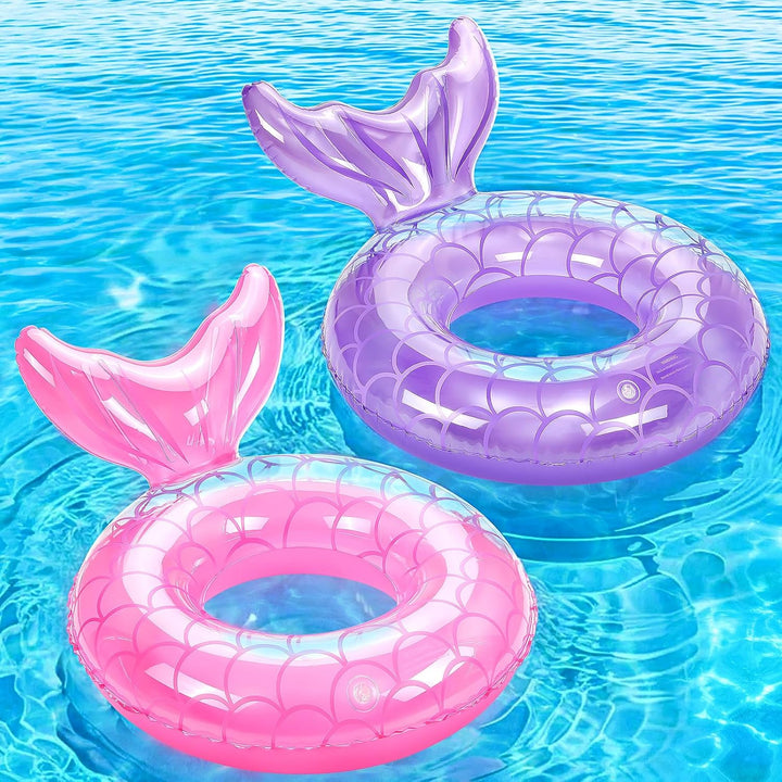 Inflatable Swimming Ring, Cute Pool Float Tube Decorations Swim Tubes Outdoor Pool Beach Water Floats Party Supplies Floaties