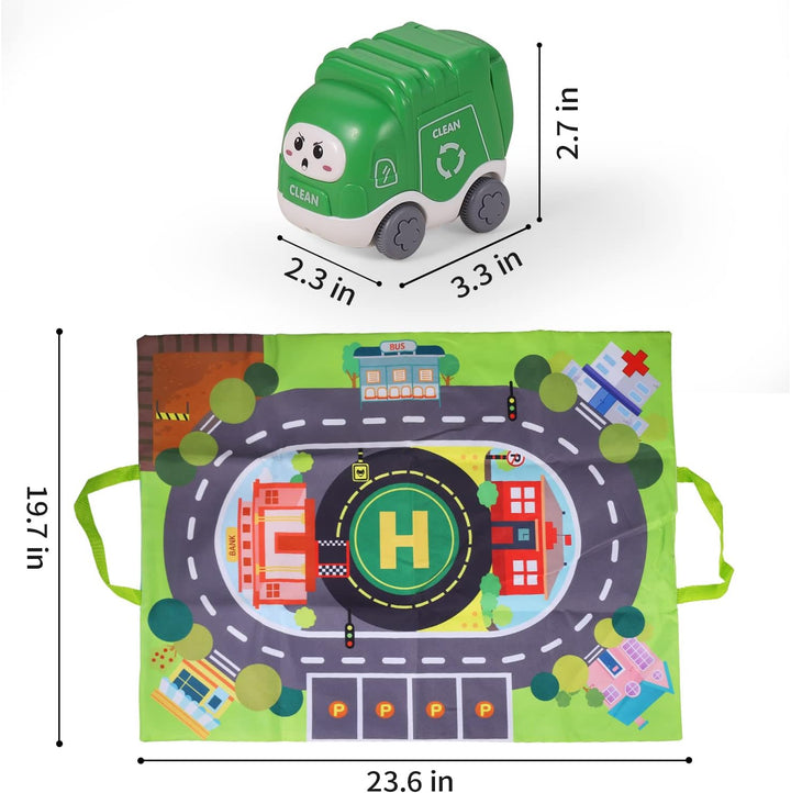 8 PCS Baby Cranes Car Toys with Playmat/Storage Bag|1St Birthday Gifts for Toddler Toys Age 1-2|Baby Toy for 1 2 Year Old Boy|1 2 Year Old Boy Birthday Gift for Infant 12 18 Months