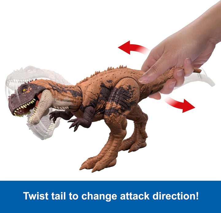 Jurassic World Dinosaur Toys with Roar Sound & Attack Action, Wild Roar Posable Figures, Physical & Connected Digital Play