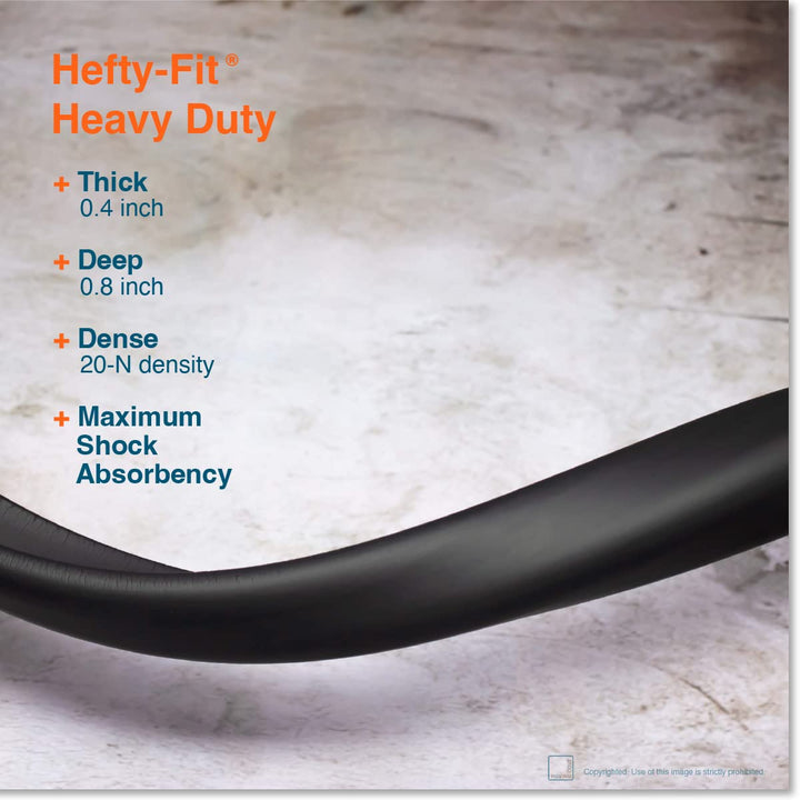 Heftyfit Edge Protector for Baby Proofing (6Ft Large Edge Only), Heavy-Duty Soft Rubber Foam Furniture Edge Bumper Guards, Desk Edge Cushion, Wall Corner Covers, 3M Adhesive, Onyx Black
