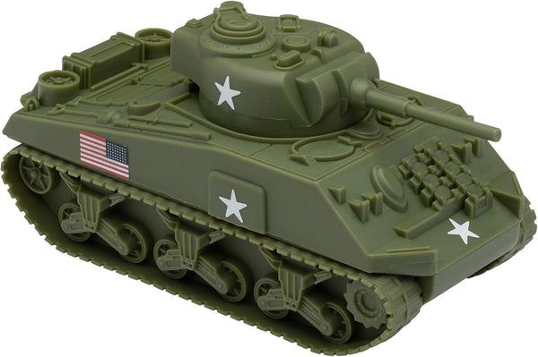 BMC WW2 Sherman M4 Tank - OD Green 1:32 Military Vehicle for Plastic Army Men