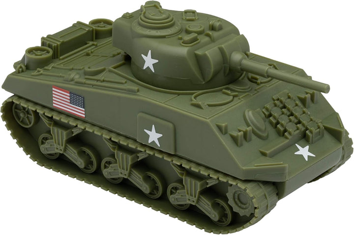 BMC WW2 Sherman M4 Tank - OD Green 1:32 Military Vehicle for Plastic Army Men