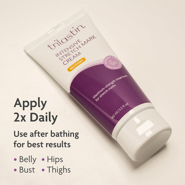 Stretch Mark Cream for Pregnancy - 5.5 Oz Tube - Vitamin-Infused Cocoa Butter Formula - Intensive Scar Treatment - Hypoallergenic & Paraben-Free