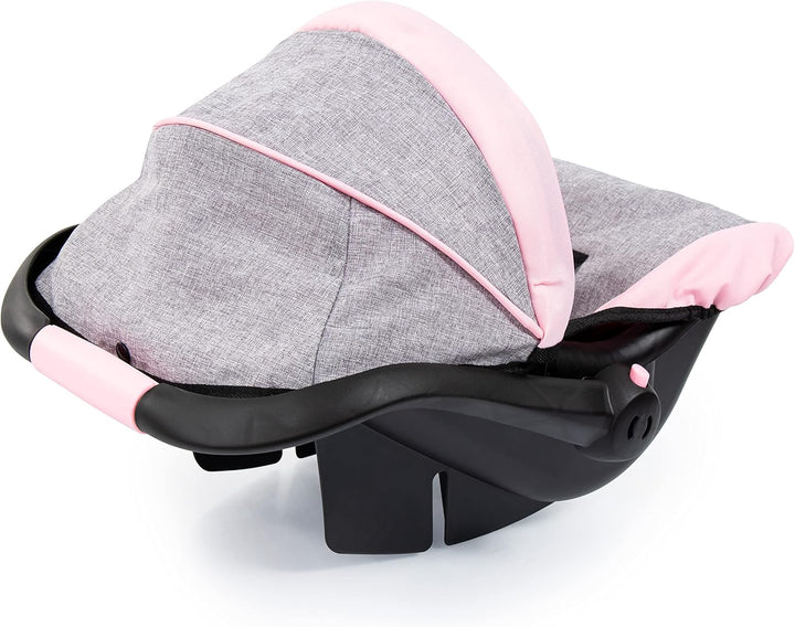 Design 67933AA Toy, Car Seat Easy Go for Neo Vario Pram with Cover, Doll Accessories, Pink, Grey with Butterfly,Grey/Pink, for Dolls up to 18"
