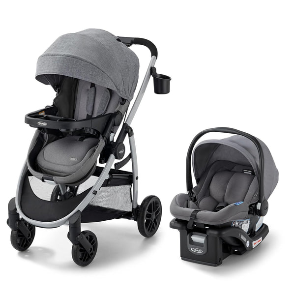 Modes Pramette Travel System | Stroller & Car Seat Combo | 3-In-1 Stroller Modes | Includes  Snugride 35 Infant Car Seat | Ellington