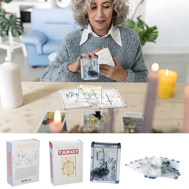 The Transparent Tarot Deck & Guidebook Box Set – Ideal for Beginners, Clear Card Meanings for Fortune Telling & Tarot Divination