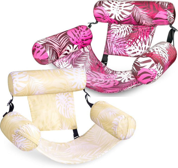 Inflatable Pool Floats Adult,2 Packs Floating Lounge Chairs,Blow up Pool Noodles for Adult Heavy Duty,Floating Chair for Party Summer Water Beach Lake Fun