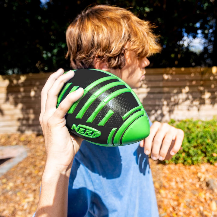 Weather Blitz Foam Football for All-Weather Play - Easy-To-Hold Grips – Great for Indoor and Outdoor Games - Green