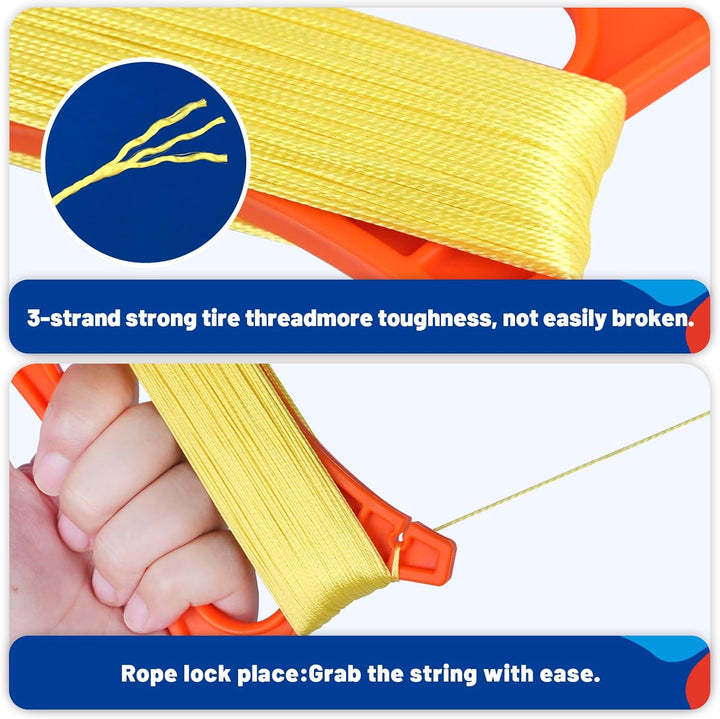 Kite String Handle 2 Pack with High,Strength Line,324Ft Kites String with Reel & Spool for Professional Outdoor Kite Flying,Durable Kites Reels for Adults (2)