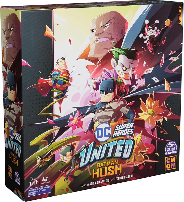 , DC United Super Heroes: Batman Hush, Cooperative Multiplayer Strategy Card Game for Teens & Adults, Collectible DC Comic Minifigures, Batman Miniatures, 1-5 Players, Ages 14 & Up