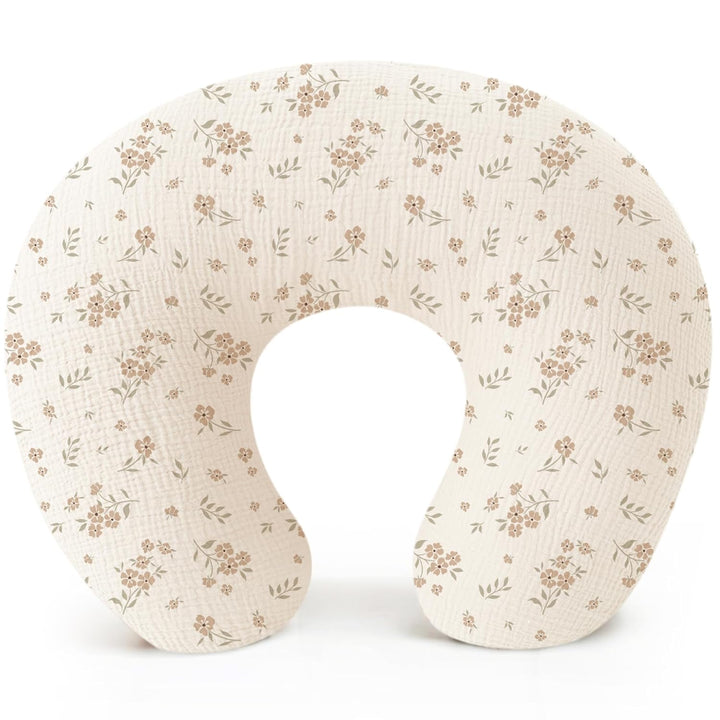 Muslin Nursing Pillow Covers, 100% Cotton Soft & Adorable Covers for Breastfeeding Pillows, Slipcovers for Newborn Baby Boys & Girls