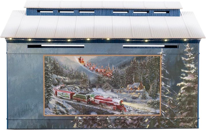 Thomas Kinkade Christmas Plug Expand Play O Gauge Model Train Covered Bridge