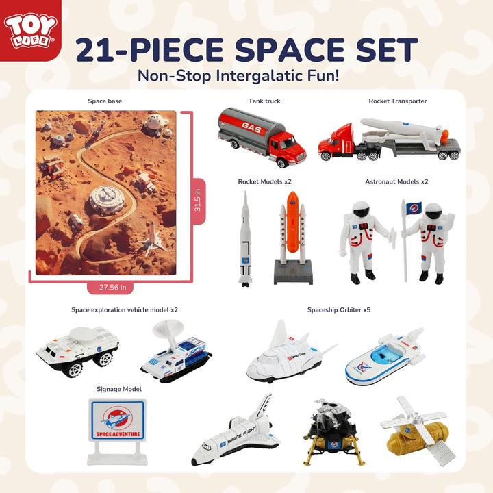 Space Toy for Kids 3-5, Spaceship Astronaut Toys, Rocket Ship Set, Space Exploration Adventure Rocket, Rocketship Toys for 4 Year Old Boys, 3 Year Old Boy Gift, Modular Galactic Supersonic Rocket
