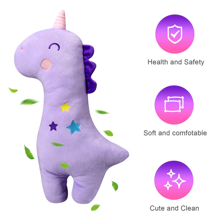 Unicorn Seat Belt Pillow Kids Cover, Vehicle Shoulder Pads, Car Seatbelt Cushion for Kids, Strap Pillows Animal Travel (Purple)