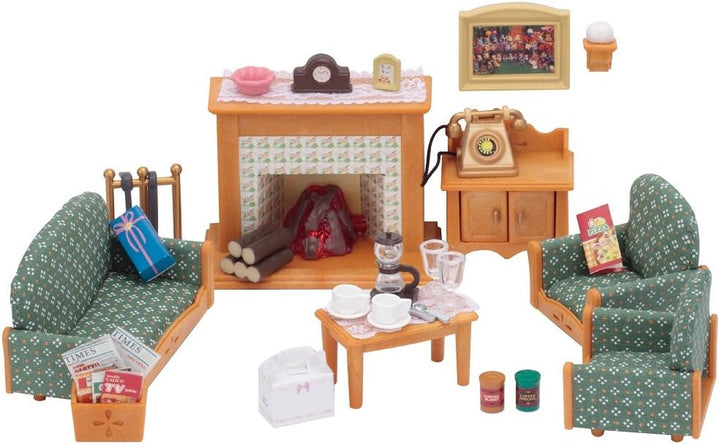 Comfy Living Room Set - Toy Dollhouse Furniture & Accessories Set for Ages 3+
