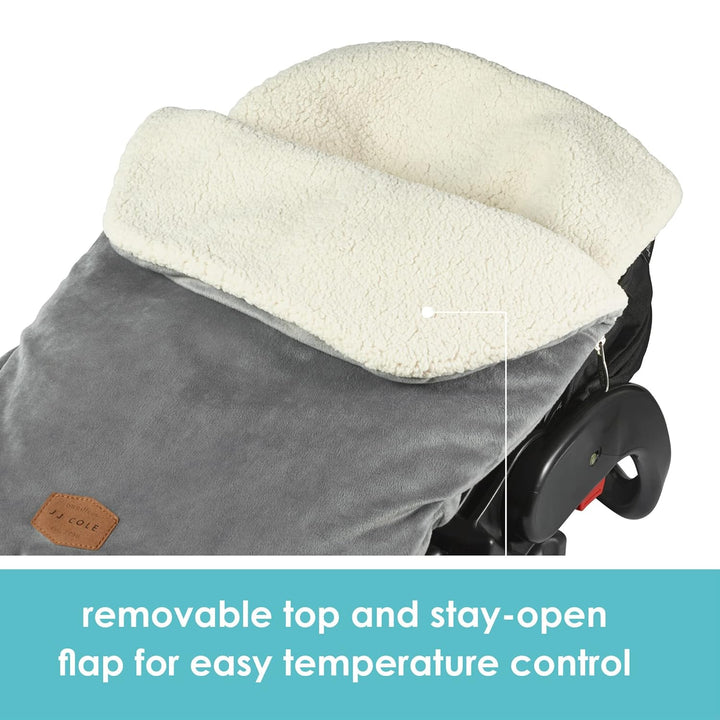 JJ Cole Bundleme - Original, Baby Bunting Bag, Winter Protection for Baby Car Seats and Strollers, Graphite