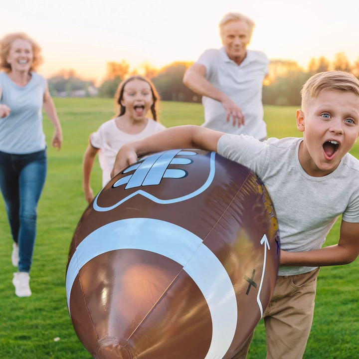 40" Giant Jumbo Inflatable Football with Tee Set for Party, Gameday, and Football-Themed Party, Sport Party Decorations, Super Fun Football Games for Kids and Adults