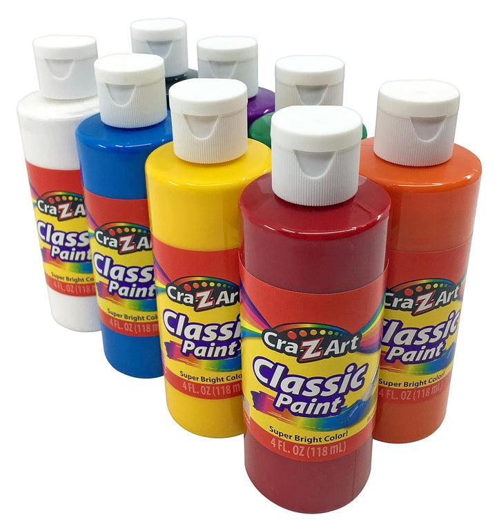 Washable Classic Paint Bulk Pack 8Ct, Assorted Colors 4Oz Each Bottle, 32Oz