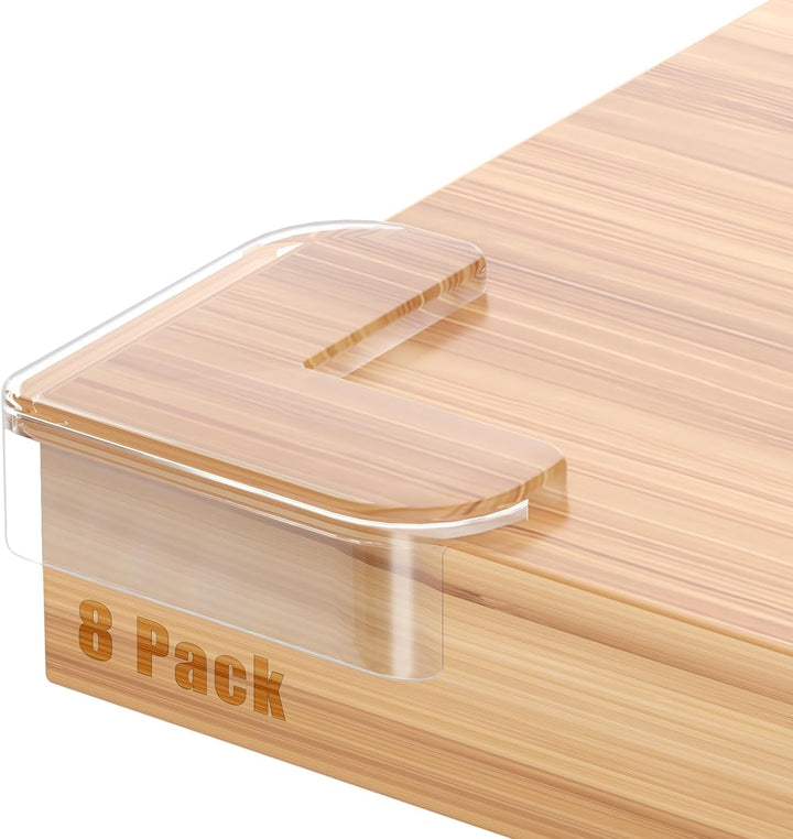 8 Pack Large Clear Corner Protectors for Baby Proofing Furniture - Table Edge Guards and Bumpers