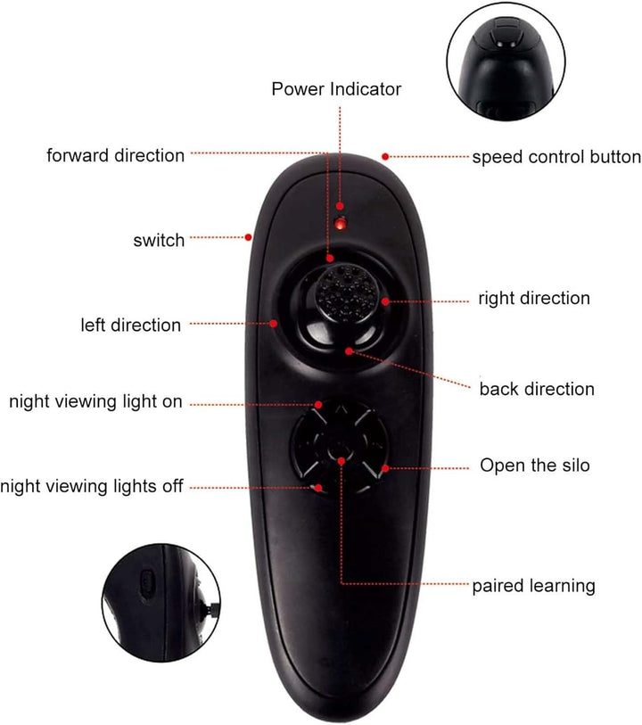 RC Fishing Bait Boat with 2.4Ghz Remote Control One-Hand Operation ABS Shell 1.5Kg Load Capacity Dual Motor Black