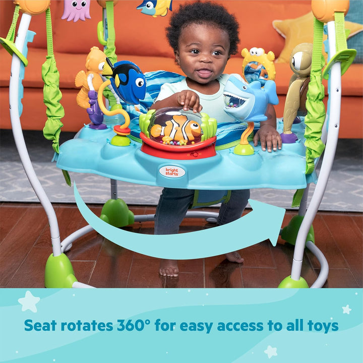 Disney Baby Finding Nemo Sea of Activities Baby Activity Center Jumper with Interactive Toys, Lights, Songs & Sounds, 6-12 Months (Blue)