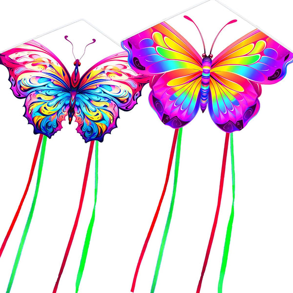 2 Pack Butterfly Kite,For Kids and Adults,Easy to Fly,Excellent Fabric and Structure Design,The Pictures Are Beautiful in High Definition,Suitable for Beginners(31X22)