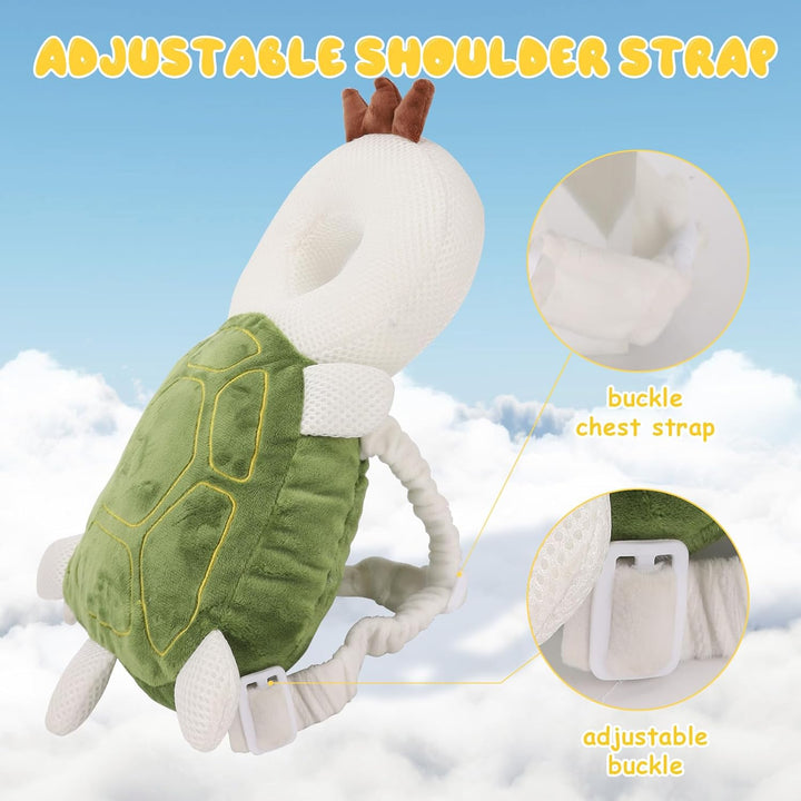 Baby Walker Head Protector Backpack - Adjustable & Soft & Comfortable, Cute Cartoon Design (BLY-WG)