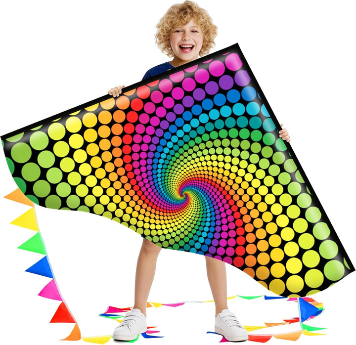 s for Kids Ages 4-8, Large Kite for Adults, Easy to Fly Beach Kites with Handle and String,Perfect for Beginners,Beach,And Outdoor Flying Fun