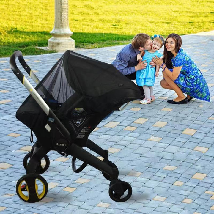 Mosquito Net for Baby Car Seats,Baby Mosquito Net for Infant Car Seats,Infant Stroller and Bassinets,Portable Durable, Long-Lasting Infant Insect Shield Netting,Premium Quality,Machine Washable(Black)