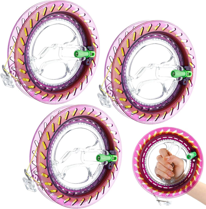 3 Pcs Kite String with Reel 7 Inch Dia Kite Reel Winder Grip Wheel with Flying Line String Flying Tools with Lock for Kids Adults(Blue)