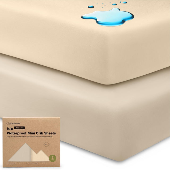Pack and Play Sheets Fitted - 2-Pack Mini Crib Sheets for Pack N Play Mattress 38X26, Soft & Cozy, Neutral Toddler Playard Bedding, Snug Fitted Mini Baby Crib Mattress Cover Boy, Girl (Butterflies)
