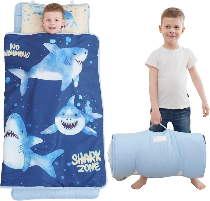 Extra Large Toddler Nap Mat by , Toddler Sleeping Bag with Removable Pillow, Measures 53 X 21 X 1.5 Inches, Sleeping Mat, Ideal for Daycare and Preschool Kindergarten