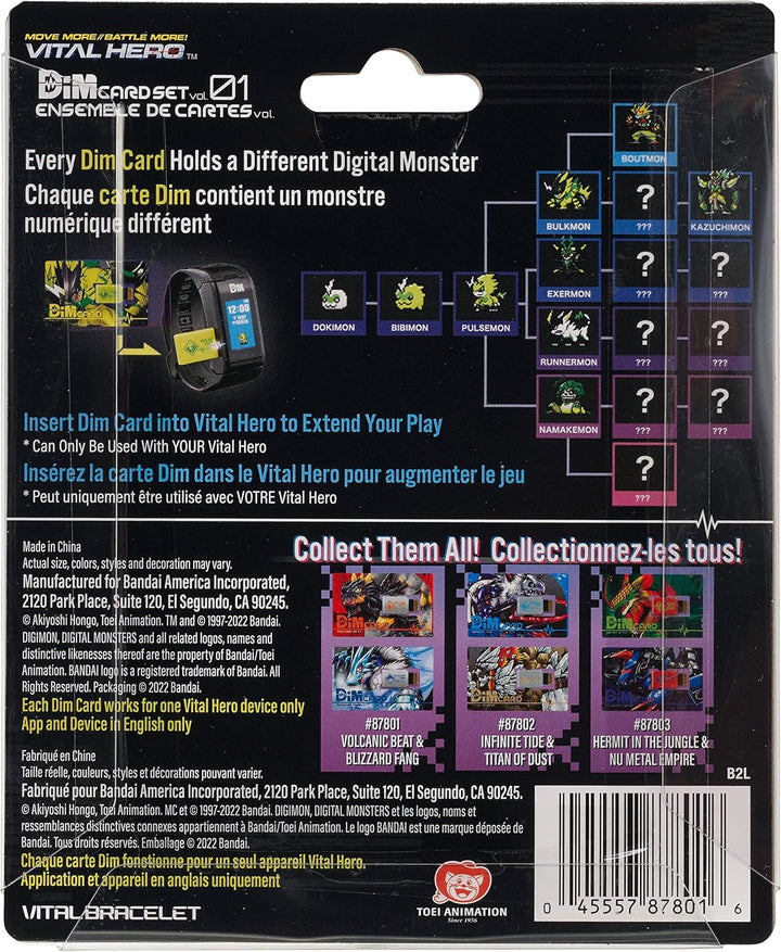 - Digimon - Vital Hero DIM Card Pack (Volcanic Beat & Blizzard Fang)