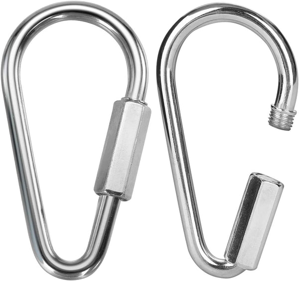 1 Pair Quick Link Snap Hook Carabiner Connector Screw Lock Clip for Swing Play Set